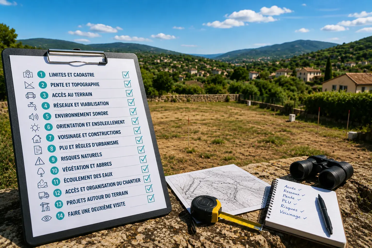 Visiter un terrain - la checklist avant d’acheter